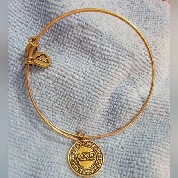 Alex and Ani-style gold tone bangle: AXO sorority - Picture 4 of 4